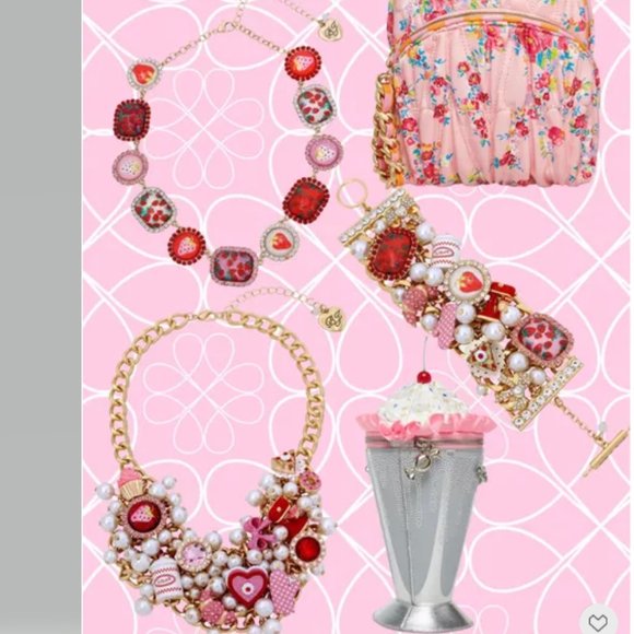 Betsey Johnson Babycakes Statement Necklace in Pink NWT NECKLACE ONLY - Picture 11 of 11